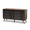 Baxton Studio Naoki Modern and Contemporary Two-Tone Grey and Walnut Finished Wood 6-Drawer Bedroom Dresser