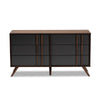 Baxton Studio Naoki Modern and Contemporary Two-Tone Grey and Walnut Finished Wood 6-Drawer Bedroom Dresser