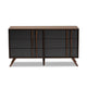 Baxton Studio Naoki Modern and Contemporary Two-Tone Grey and Walnut Finished Wood 6-Drawer Bedroom Dresser