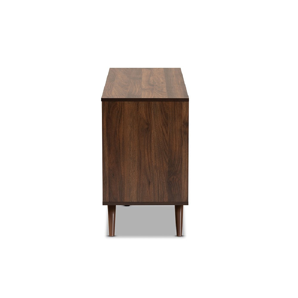 Baxton Studio Naoki Modern and Contemporary Two-Tone Grey and Walnut Finished Wood 6-Drawer Bedroom Dresser