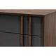 Baxton Studio Naoki Modern and Contemporary Two-Tone Grey and Walnut Finished Wood 6-Drawer Bedroom Dresser