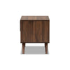 Baxton Studio Naoki Modern and Contemporary Two-Tone Grey and Walnut Finished Wood 1-Drawer Nightstand WHI-LV15ST15240-Columbia-Dark-Grey-NS