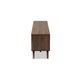 Baxton Studio Naoki Modern and Contemporary Two-Tone Grey and Walnut Finished Wood TV Stand with Drop-Down Compartments