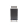 Baxton Studio Kelson Modern and Contemporary Dark Grey and Gold Finished Wood 2-Door Sideboard Buffet WHI-LV19BFT1917-Dark-Grey-Buffet