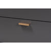 Baxton Studio Kelson Modern and Contemporary Dark Grey and Gold Finished Wood 2-Door Sideboard Buffet WHI-LV19BFT1917-Dark-Grey-Buffet