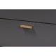 Baxton Studio Kelson Modern and Contemporary Dark Grey and Gold Finished Wood 2-Door Sideboard Buffet WHI-LV19BFT1917-Dark-Grey-Buffet