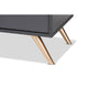 Baxton Studio Kelson Modern and Contemporary Dark Grey and Gold Finished Wood 2-Door Sideboard Buffet WHI-LV19BFT1917-Dark-Grey-Buffet