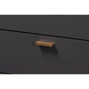 Baxton Studio Kelson Modern and Contemporary Dark Grey and Gold Finished Wood 5-Drawer Chest WHI-LV19COD1923-Dark-Grey-5DW-Chest