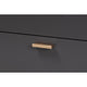 Baxton Studio Kelson Modern and Contemporary Dark Grey and Gold Finished Wood 6-Drawer Dresser WHI-LV19COD19231-Dark-Grey-6DW-Dresser