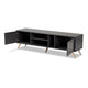 Baxton Studio Kelson Modern and Contemporary Dark Grey and Gold Finished Wood TV Stand WHI-LV19TV1912-Dark-Grey-TV