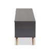 Baxton Studio Kelson Modern and Contemporary Dark Grey and Gold Finished Wood TV Stand WHI-LV19TV1912-Dark-Grey-TV