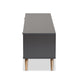 Baxton Studio Kelson Modern and Contemporary Dark Grey and Gold Finished Wood TV Stand WHI-LV19TV1912-Dark-Grey-TV