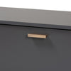 Baxton Studio Kelson Modern and Contemporary Dark Grey and Gold Finished Wood TV Stand WHI-LV19TV1912-Dark-Grey-TV