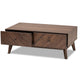 Baxton Studio Hartman Mid-Century Modern Walnut Brown Finished Wood Coffee Table WHI-LV23CFT23140WI-Columbia-CT