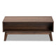 Baxton Studio Hartman Mid-Century Modern Walnut Brown Finished Wood Coffee Table WHI-LV23CFT23140WI-Columbia-CT