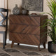 Baxton Studio Hartman Mid-Century Modern Walnut Brown Finished Wood 3-Drawer Storage Chest