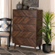 Baxton Studio Hartman Mid-Century Modern Walnut Brown Finished Wood 5-Drawer Storage Chest