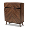 Baxton Studio Hartman Mid-Century Modern Walnut Brown Finished Wood Shoe Cabinet WHI-LV23SC23150WI-Columbia-Shoe-Cabinet