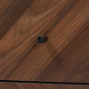 Baxton Studio Hartman Mid-Century Modern Walnut Brown Finished Wood 2-Drawer Nightstand WHI-LV23ST2324WI-Columbia-NS