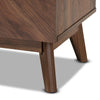 Baxton Studio Hartman Mid-Century Modern Walnut Brown Finished Wood 2-Drawer Nightstand WHI-LV23ST2324WI-Columbia-NS