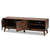 Baxton Studio Hartman Mid-Century Modern Walnut Brown Finished Wood TV Stand WHI-LV23TV2312WI-Columbia-TV