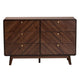 Baxton Studio Markell Mid-Century Modern Transitional Walnut Brown Finished Wood 6-Drawer Dresser WHI-LV44COD44231WI-CLB-6DW-Dresser