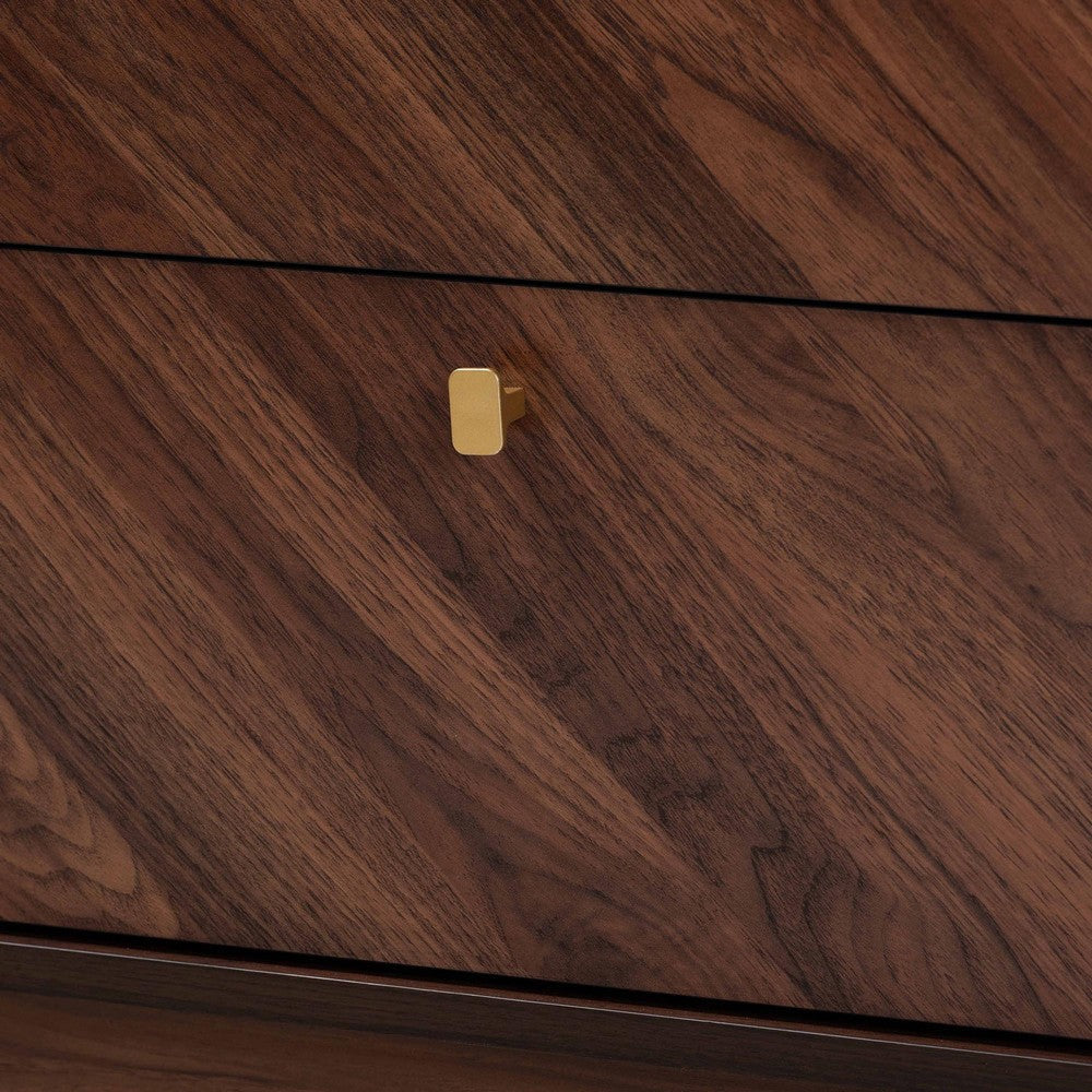 Baxton Studio Markell Mid-Century Modern Transitional Walnut Brown Finished Wood 6-Drawer Dresser WHI-LV44COD44231WI-CLB-6DW-Dresser