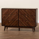 Baxton Studio Markell Mid-Century Modern Transitional Walnut Brown Finished Wood 6-Drawer Dresser WHI-LV44COD44231WI-CLB-6DW-Dresser