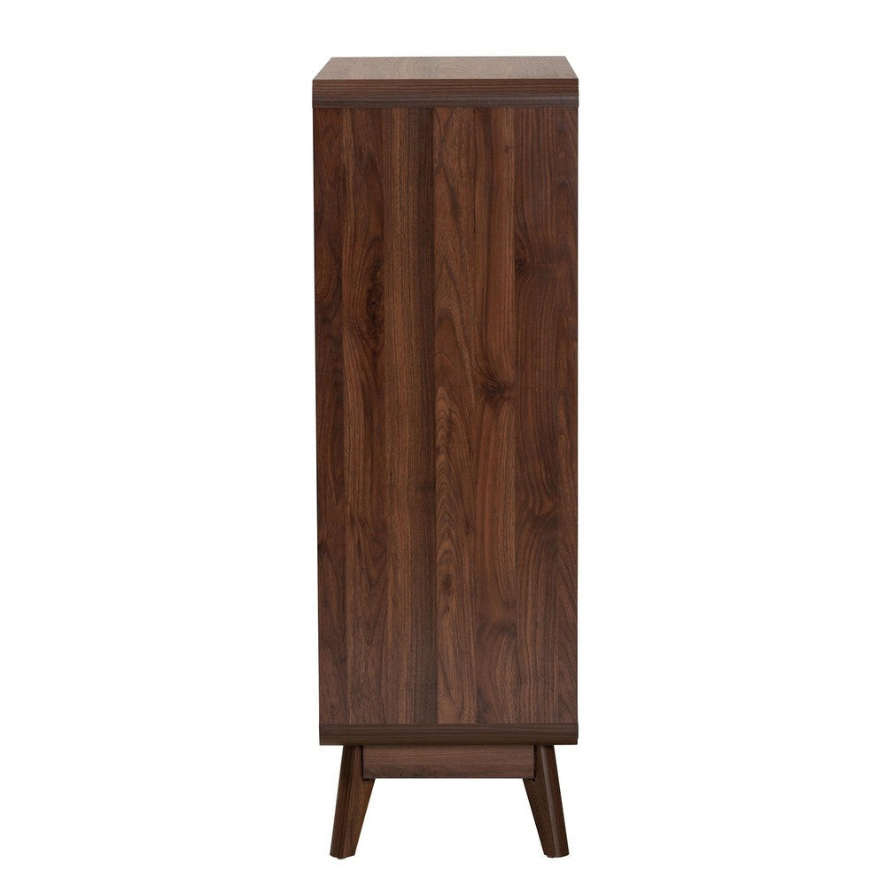 Baxton Studio Markell Mid-Century Modern Transitional Walnut Brown Finished Wood 5-Drawer Storage Chest WHI-LV44COD4423WI-CLB-5DW-Chest