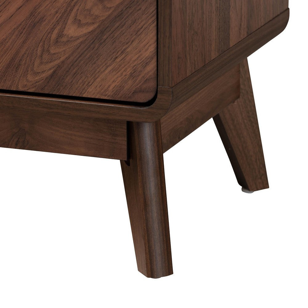 Baxton Studio Markell Mid-Century Modern Transitional Walnut Brown Finished Wood 5-Drawer Storage Chest WHI-LV44COD4423WI-CLB-5DW-Chest