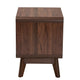 Baxton Studio Markell Mid-Century Transitional Walnut Brown Finished Wood 2-Drawer Nightstand WHI-LV44ST4424WI-CLB-NS