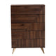 Baxton Studio Graceland Mid-Century Modern Transitional Walnut Brown Finished Wood 5-Drawer Storage Chest WHI-LV45COD4523WI-CLB-5DW-Chest