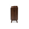 Baxton Studio Lena Mid-Century Modern Walnut Brown Finished 3-Drawer Wood Chest WHI-LV4COD4230WI-Columbia-3DW-Chest