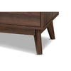 Baxton Studio Lena Mid-Century Modern Walnut Brown Finished 5-Drawer Wood Chest WHI-LV4COD4232WI-Columbia-5DW-Chest