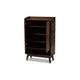 Baxton Studio Lena Mid-Century Modern Walnut Brown Finished 5-Shelf Wood Entryway Shoe Cabinet WHI-LV4SC4150WI-Columbia-Shoe-Cabinet