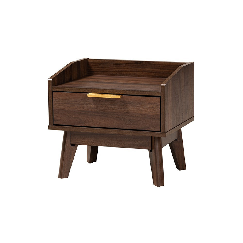 Baxton Studio Lena Mid-Century Modern Walnut Brown Finished Wood 3-Piece Storage Set