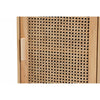 Baxton Studio Maclean Mid-Century Modern Rattan and Natural Brown Finished Wood 1-Door End Table WHI-LYA20-104-Natural-Wooden-ET