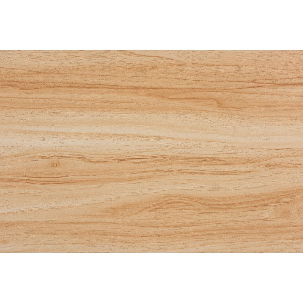 Baxton Studio Maclean Mid-Century Modern Rattan and Natural Brown Finished Wood 1-Door End Table