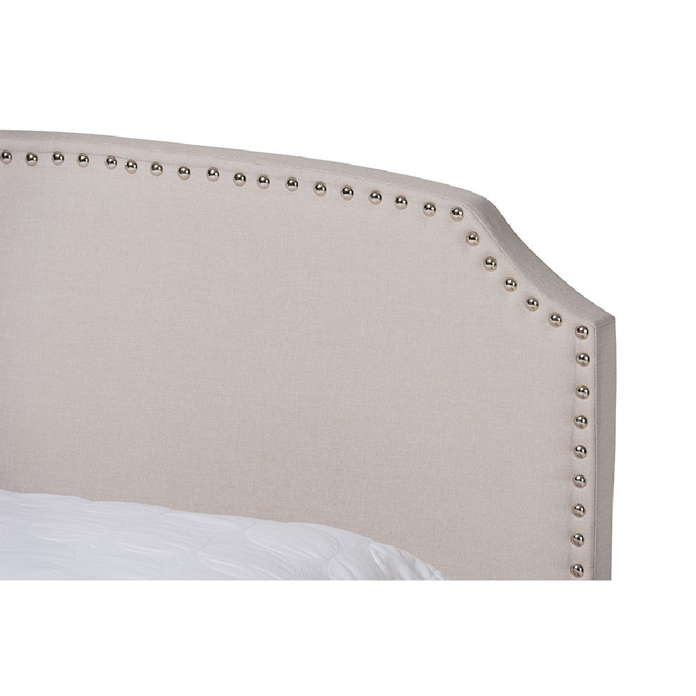Baxton Studio Larese Beige Fabric Upholstered 2-Drawer Queen Size Platform Storage Bed WHI-Larese-Beige-Queen