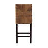 bali & pari Laymi Modern Bohemian Dark Brown Mahogany Wood and Seagrass Counter Stool WHI-Laymi-Mahogany-CS