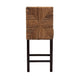 bali & pari Laymi Modern Bohemian Dark Brown Mahogany Wood and Seagrass Counter Stool WHI-Laymi-Mahogany-CS