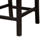 bali & pari Laymi Modern Bohemian Dark Brown Mahogany Wood and Seagrass Counter Stool WHI-Laymi-Mahogany-CS