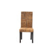 bali & pari Laymi Modern Bohemian Dark Brown Mahogany Wood and Seagrass Dining Chair WHI-Laymi-Mahogany-DC