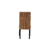 bali & pari Laymi Modern Bohemian Dark Brown Mahogany Wood and Seagrass Dining Chair WHI-Laymi-Mahogany-DC