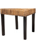 bali & pari Laymi Modern Bohemian Dark Brown Mahogany Wood and Seagrass Dining Chair WHI-Laymi-Mahogany-DC