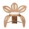 bali & pari Gresham Modern Bohemian Natural Rattan Leaf Accent Chair WHI-Leave-Natural-AC