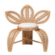 bali & pari Gresham Modern Bohemian Natural Rattan Leaf Accent Chair WHI-Leave-Natural-AC