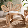 bali & pari Gresham Modern Bohemian Natural Rattan Leaf Accent Chair WHI-Leave-Natural-AC