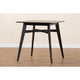 Baxton Studio Leena Mid-Century Modern Black Finished Wood Counter Height Pub Table WHI-Leena-Black-PT