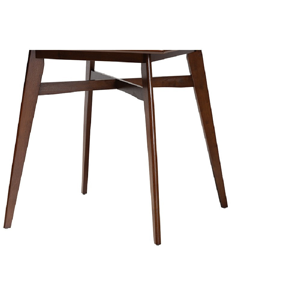 Baxton Studio Leena Mid-Century Modern Walnut Brown Finished Wood Counter Height Pub Table WHI-Leena-Walnut-PT